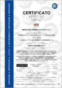 UNI EN ISO 9001:2015 Certificate